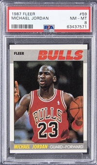 1987-88 Fleer #59 Michael Jordan – PSA NM-MT 8